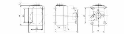 Picture of PRIZA FIXA PT 2P+T 16A 250V IP44, 6H, GW  26222 EXT COMBI