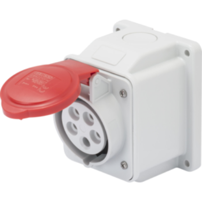 Picture of PRIZA FIXA PT 3P+N+T 16A 400V IP44, 6H, 10GRD, GW  62409