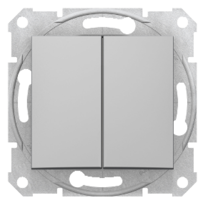 Picture of INTRERUPATOR ST DUBLU  ALUMINIU SEDNA,SDN0300160 F RAMA