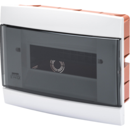 Picture of COFRET INCASTRAT  8MD 1R IP40, GW  40225TB, ALB, USA TRANSPARENTA