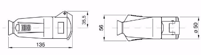Imagine PRIZA MOBILA 3P 16A 40-50V IP44 IEC 309 GW  62067 H12