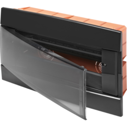 Picture of COFRET INCASTRAT 12MD 1R IP40, GW  40229TN,NEGRU,USA TRANSPARENT,330*218*25MM