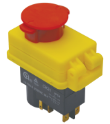 Imagine BUTON 12A 230VAC IP54 5CONT INTR  DE SIG CU RELEU GALBEN SSTM-015