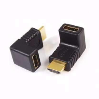 Imagine ADAPTOR HDMI TATA- HDMI MAMA COTIT LA 90°,CONTACTE AURITE VA339G90-BU