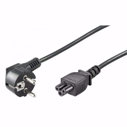 Picture of CABLU ALIMENTARE NOTEBOOK 1,5M CEE 7/7 TATA 90° > IEC320-C5 MAMA, NEGRU PC 114-B