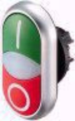 Picture of BUTON C-DA DUBLU (CAP) ROSU/VERDE (I/O) 216700 M22-DDL-GR-X1/X0