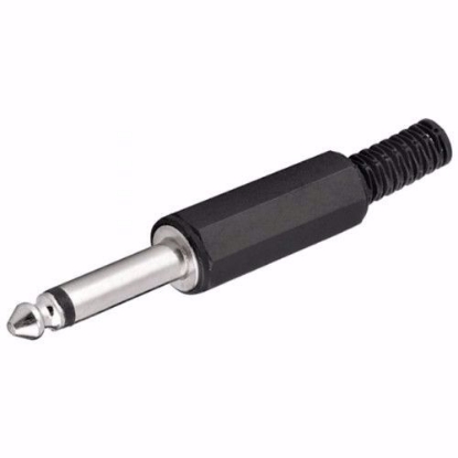 Picture of MUFA TATA JACK 6,35MM, MONO,PLASTIC, CU PROTECTOR CABLU SM63K-BU 11022
