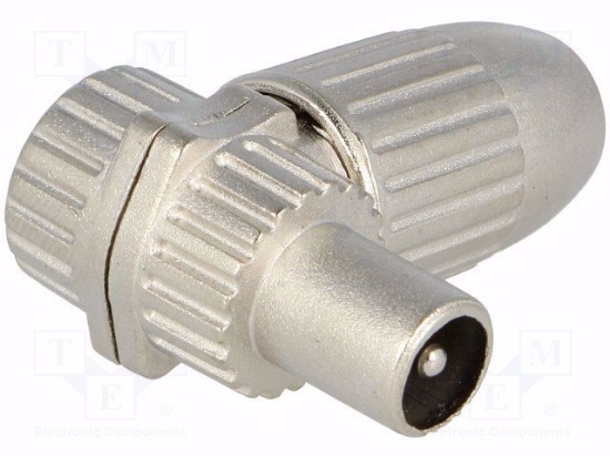 Imagine CONECTOR ANTENA, TATA COAXIAL,METAL 9,5MM UNGHI 90GR  ECRANAT FA-004