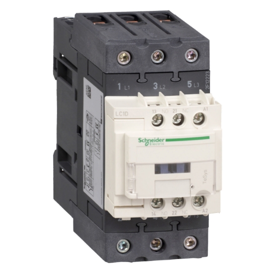 Picture of CONTACTOR  40A 3P 400VAC 1ND+1NC LC1D40AQ7