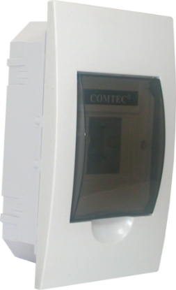 Picture of COFRET INCASTRAT  4MD 1R IP40, MF0015-01614,ALB,USA TRANSPARENTA, 220*135*90MM
