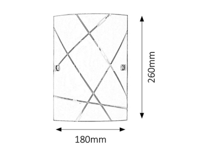 Picture of APLICA  1*E27  60W 180X260 METAL+STICLA  IP20 PHAEDRA 3697