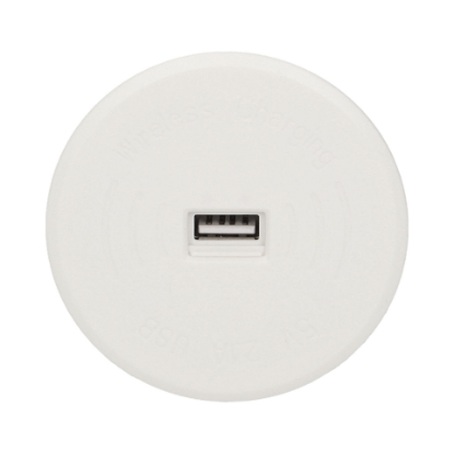 Imagine ÎNCARCATOR WIRELESS CU INDUCTIE CU UN PORT USB SUPLIMENTAR, ALB,