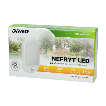 Picture of APLICA LED CU SENZOR MISCARE140, 15W, 4000K, 1100LM, IP54, ALB, NEFRYT LED