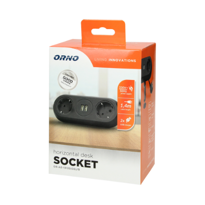 Imagine PRIZA MOBILIER,SUPORT,2P+E,2USB, R-AE-13133(GS)/B