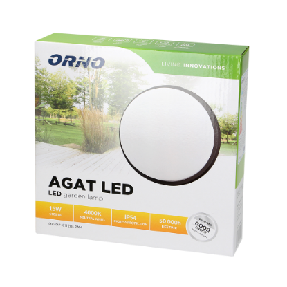 Picture of APLICA LED,  15W, 4000K, 1100LM, IP54, NEGRU, OR-OP-6112BLPM4