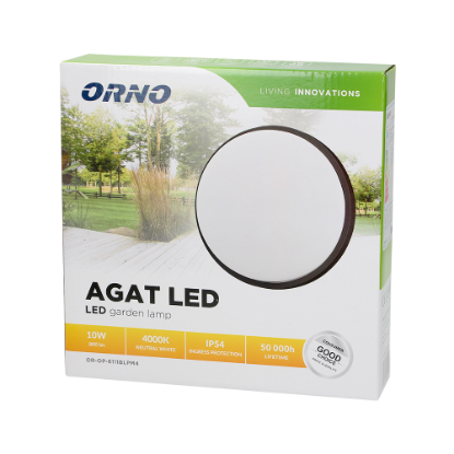 Picture of APLICA LED,  10W, 4000K, 800LM, IP54, NEGRU,  AGAT LED