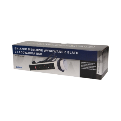 Picture of PRIZA MOBILIER, FI 80MM, CABLU 1,8 M, 3X2P+E, INOX, OR-AE-1356