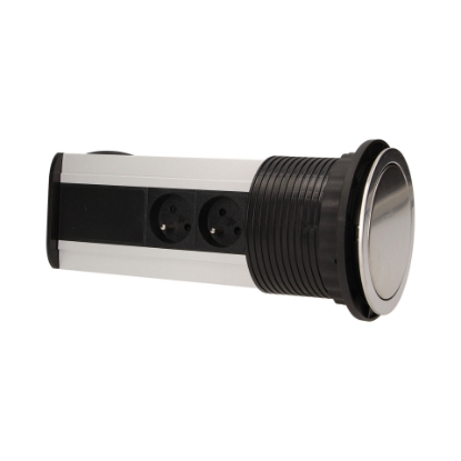 Imagine PRIZA MOBILIER, FI100MM, INCARCATOR USB, CABLU 1,8 M, 3X2P+E, 2XUSB, OR-AE-1353