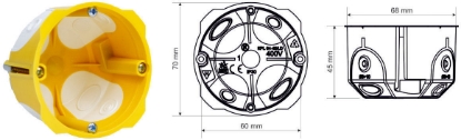Picture of DOZA APARAT ST RIGIPS 1LOC FI 68*45MM 1D KPL64-45/LDNA
