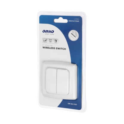 Imagine INTRERUPATOR DUBLU PT, WIRELESS, EMITATOR RADIO, OR-SH-1751