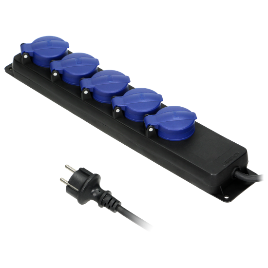 Picture of PRELUNGITOR IP44, H05RR-F 3X1,5MM2 - 3M, 5 X 2P + E OR-AE-13193(GS)/3M