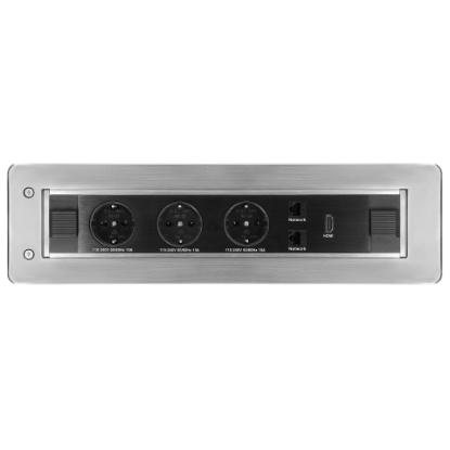 Imagine PRIZA MOBILIER, 3*2P+E, 2USB,1HDMI, 230V, 3680W, CABLU 0.5 M, ARGINTIU,(GS)