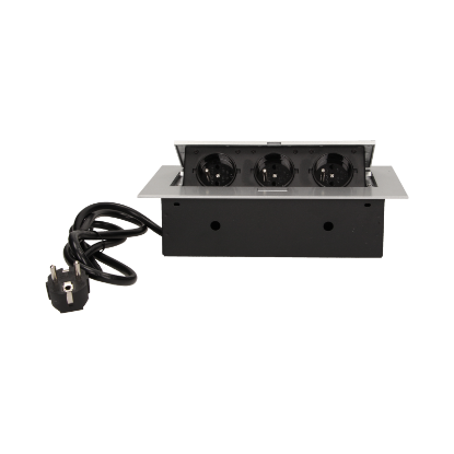 Imagine PRIZA MOBILIER, 3*2P+E, INOX , CABLU 1.5M, OR-AE-1372/G
