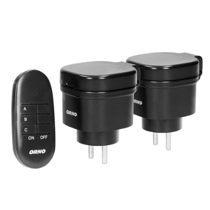 Imagine PRIZE WIRELESS, 2/SET, NEGRU, IP44 cu Telecomanda