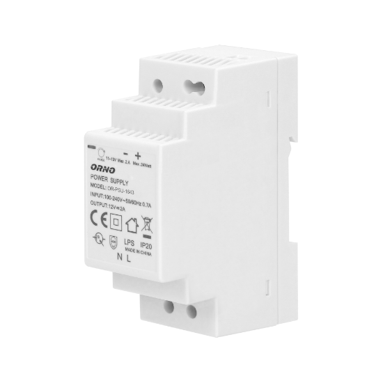Picture of SURSA 24W, INTRARE 100-230VAC, IESIRE 2.0A, 12VDC, IP20, PE SINA, 2MD,OR-PSU-1643