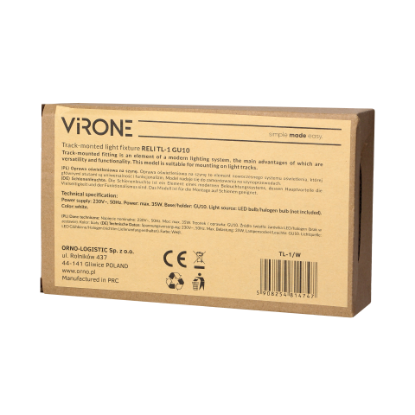 Imagine CORP DE ILUMINAT VIRONE PENTRU SINA, MAX 35W, GU10, ALB, TL-1/W