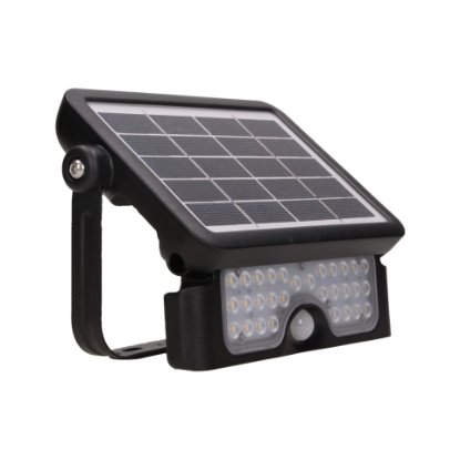 Imagine PROIECTOR SOLAR CU SENZOR, 4000K/ 500LM,  5W 3000MAH, IP65, NEGRU, LED SMD,AD-SL-6108BLR4