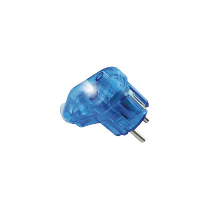 Picture of STECHER 2P+T 16A 250V ALBASTRU CU LED IESIRE LATERALA WT-16US/V