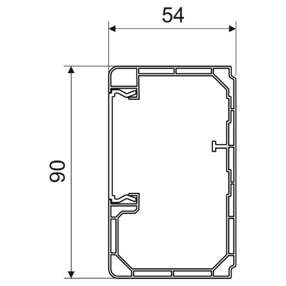 Imagine JGHEAB PVC  90*55MM (2M) PERETE DUBLU, APARATAJ  L/H  (CANAL) PK 90X55 D_HD