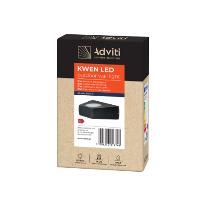 Imagine CORP IL FATADA, KWEN LED 6W, IP54, 4000K, NEGRU