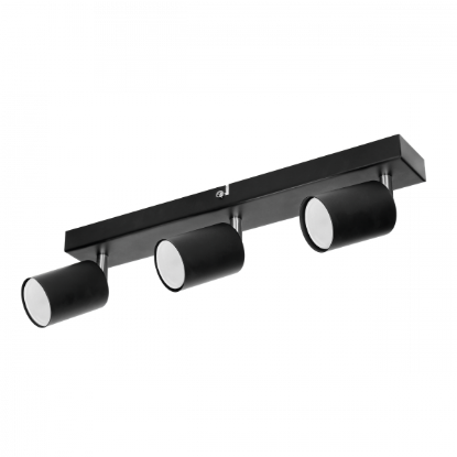 Picture of SPOT APARENT 3*GU10, MAX 50W, BARA, 3 BRATE, METAL, NEGRU, IP20, AD-OP-6195BGU10
