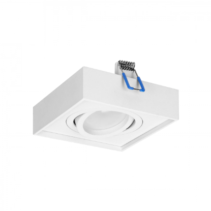 Picture of SPOT LED GU10, MR16, MAX 50W, 230V, PATRAT, REGLABIL, INCASTRAT, ALB, IP20,  FI 96/50MM, OR-OD