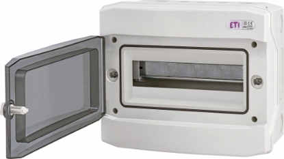 Picture of COFRET APARENT 12MD 1R IP65, GRI, USA TRANSPARENTA ECH-12G