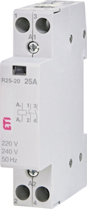 Picture of CONTACTOR MODULAR 25A, 2P, 1MD, 230VAC, 2ND+0NI, R 25-20