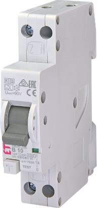 Picture of DIFERENTIAL 1MD,  10MA/TIP A, 1P+N B 10A,  6KA, RCBO, KZS-1M