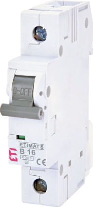 Picture of DISJUNCTOR 1P B 16A, 6KA, 1MD, 
ETIMAT 6