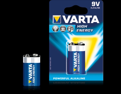 Picture of BATERIE  9V 6LP3146, MN1604,4922 BL1 ALCALINA HIGH ENERGY VARTA 012-033