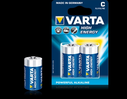 Picture of BATERIE 1.5V C LR14,MN1400, BL2  HIGH ENERGY  VARTA 4914 012-034