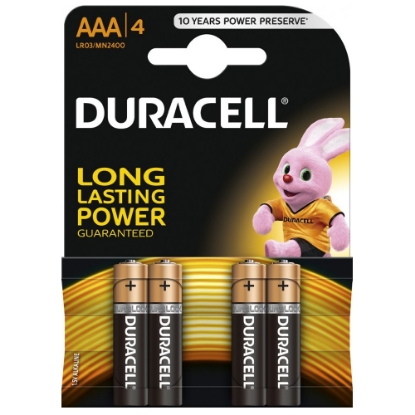 Picture of BATERIE AAA ALCALINA LR03 MN2400 BL4 DURACELL 012-039