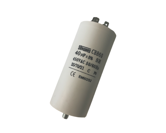 Imagine CONDENSATOR MOTOR, FUNCTIONARE  40UF 450V  CBB60A- 40/450, TERMINAL 6.3MM