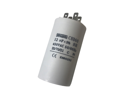 Picture of CONDENSATOR MOTOR, FUNCTIONARE  12UF 450VAC  CBB60A-12/450, TERMINAL 6.3MM