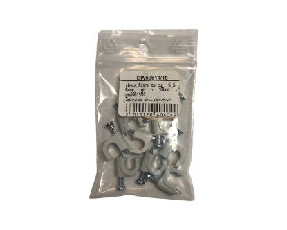 Imagine CLEMA FIXARE CU CUI  FI 5- 6MM,  10BUC / PUNGA - GRI,  GW 50611/10