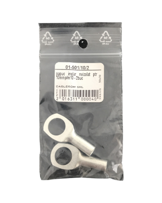 Picture of PAPUC INELAR NEIZOLAT PTR M10/ 10MM² - 2BUC/PUNGA - 01-501/10/P2