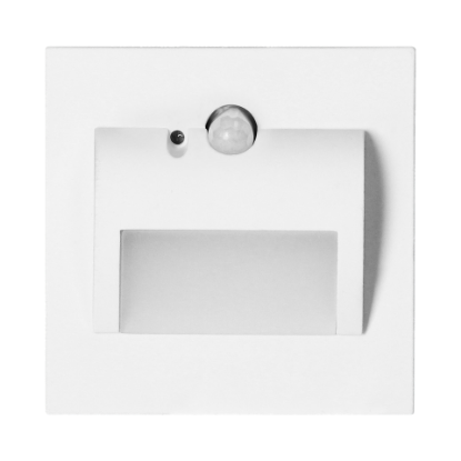Imagine LAMPA LED PT SCARA 1.5W 4000K/30LM 12VDC ALB, OTEL/STICLA, FI60MM, CU SENZOR CREPUSCULAR+MISCARE
