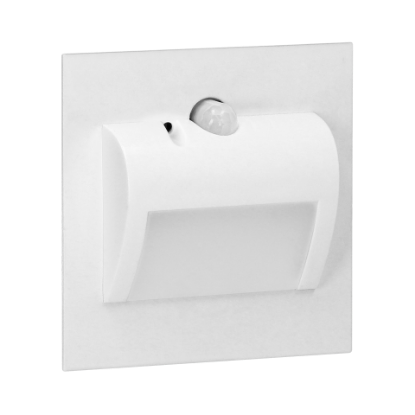 Imagine LAMPA LED PT SCARA 1.5W 4000K/30LM 12VDC ALB, OTEL/STICLA, FI60MM, CU SENZOR CREPUSCULAR+MISCARE