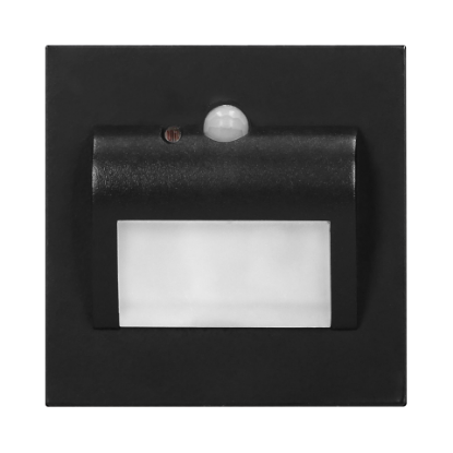 Imagine LAMPA LED PT SCARA 1.5W 4000K/30LM 12VDC NEGRU, OTEL/STICLA, FI60MM, CU SENZOR CREPUSCULAR+MISCARE
